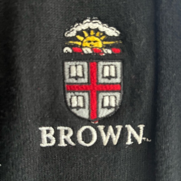 Never worn! Brown University Crest . Black sweater ladies XXL COTTON CASHMERE - Picture 2 of 11